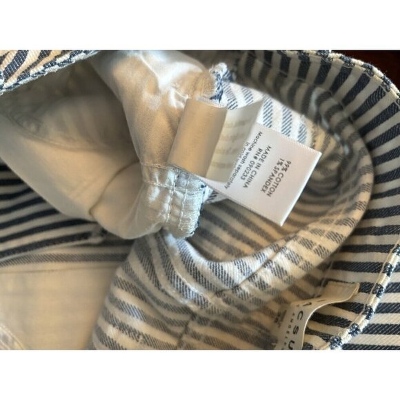 Pacsun Size 26 Blue White Railroad  Stripe Denim Lace Up Front Mini Skirt - Picture 5 of 5